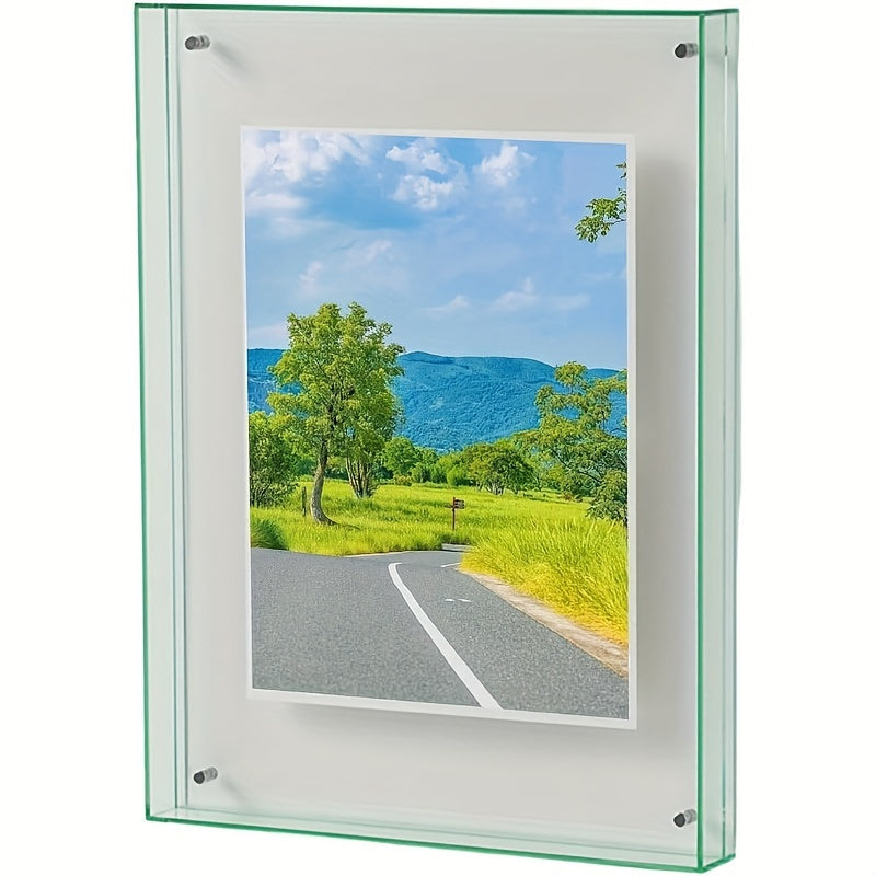 AcrylicFrame – Cadre Photo Vertical Moderne pour Table et Mur