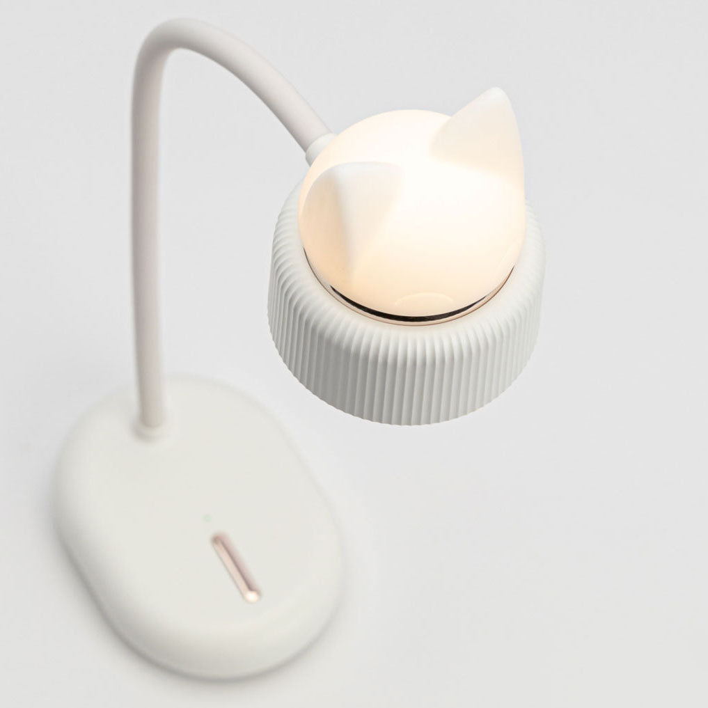 Floroux Lampe de Table LED | Design Oreilles de Chat | Amical pour les Yeux | Lampe Clip & Normale | Moderne & Créatif