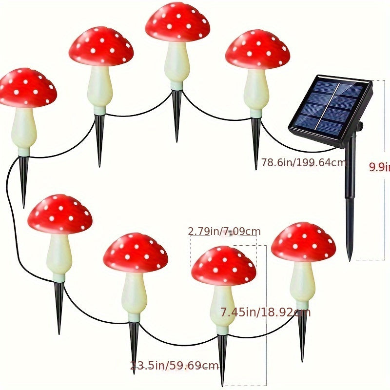 SolarGlow Lampe - Éclairage de jardin économique avec 8 modes