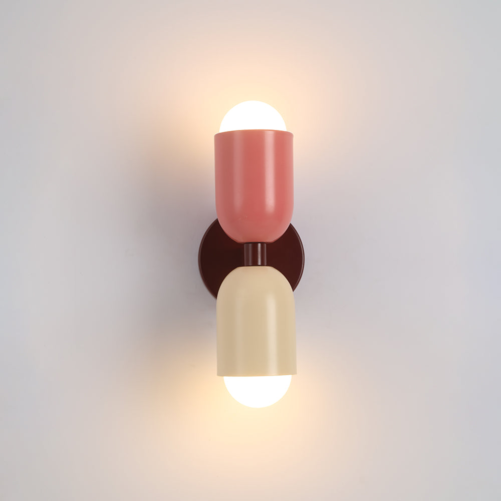 Applique Murale LED Morandi Moderne 2 Flammes Noire Intérieur/Couloir Métal