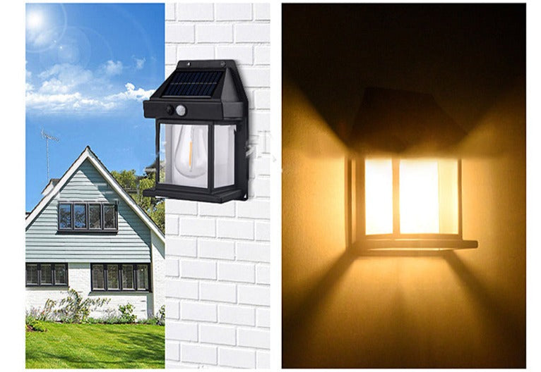 Floroux – Lampe extérieure en tungstène fonctionnant à l'énergie solaire