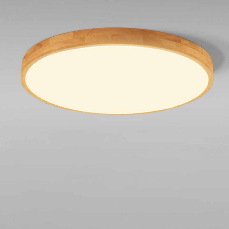 Floroux Round LED Ceiling Light | Ultra-Thin | Solid Wood | Scandinavian Design for Living Spaces