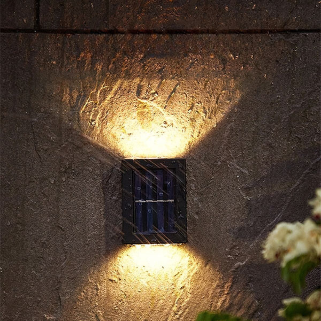 Floroux | Lampe murale extérieure LED solaire au design moderne