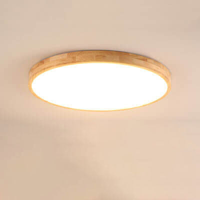Floroux Round LED Ceiling Light | Ultra-Thin | Solid Wood | Scandinavian Design for Living Spaces
