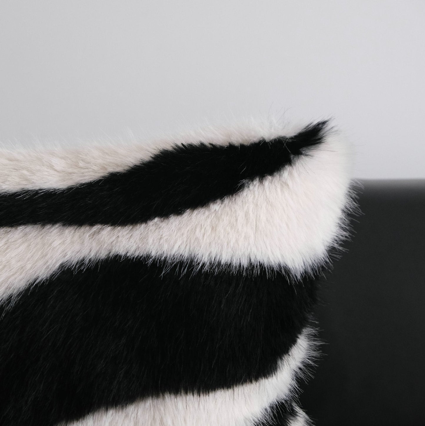 Housse de coussin moderne en fausse fourrure