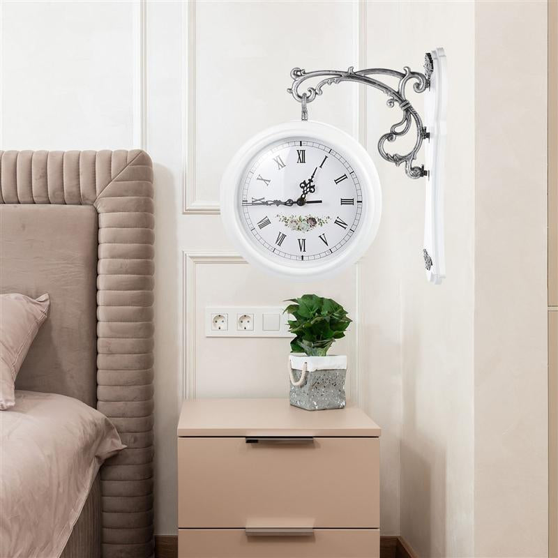 Floroux horloge murale double
