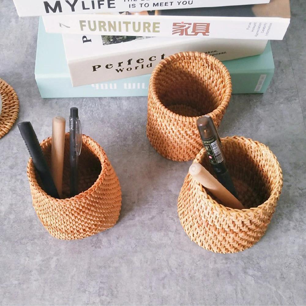 Handwoven storage basket Floroux | Rattan basket for the home | Decorative and functional storage