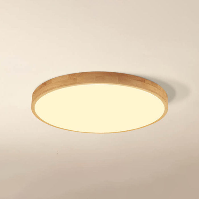 Floroux Round LED Ceiling Light | Ultra-Thin | Solid Wood | Scandinavian Design for Living Spaces