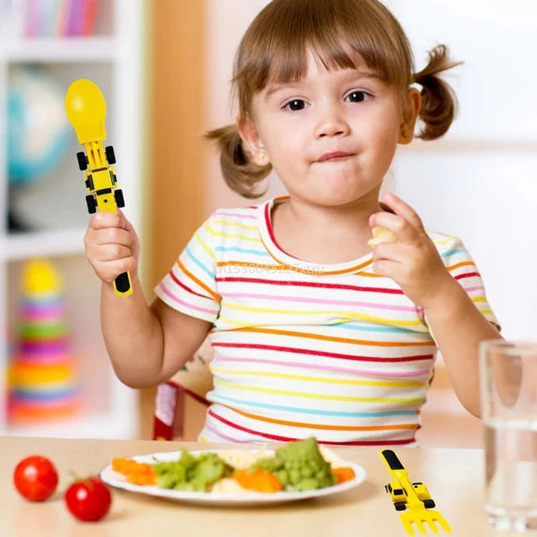 ConstructoFork - Ensemble de couverts pour enfants robuste pour la construction