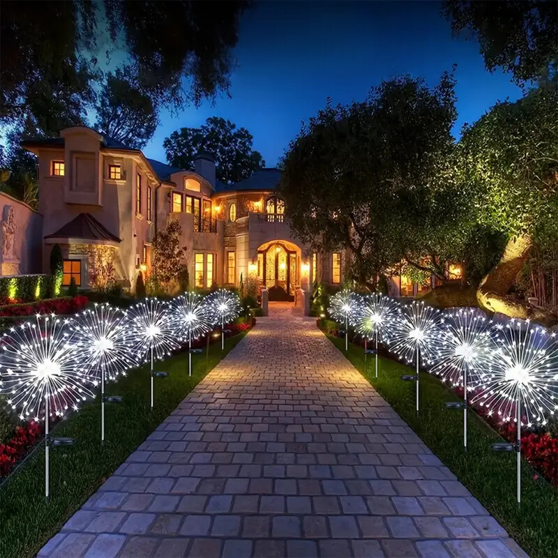 Feu d'artifice lumineux | 60 LEDs pour une décoration de jardin magique