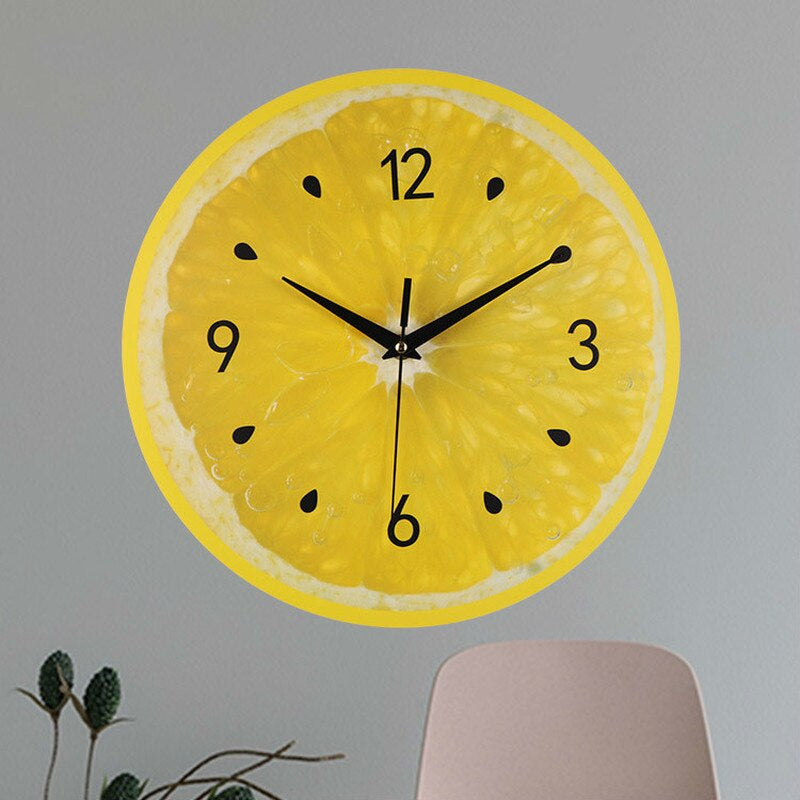 Horloge mural inspiré par le citron pour une cuisine joyeuse