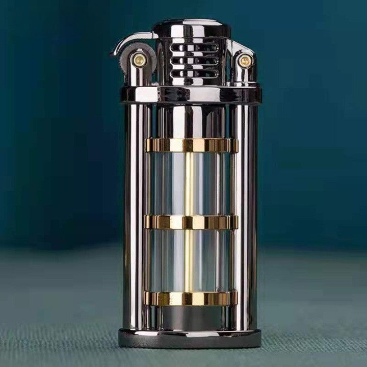 Transparent Briquet Floroux | Wind resistant | Gas flame | Elegant design