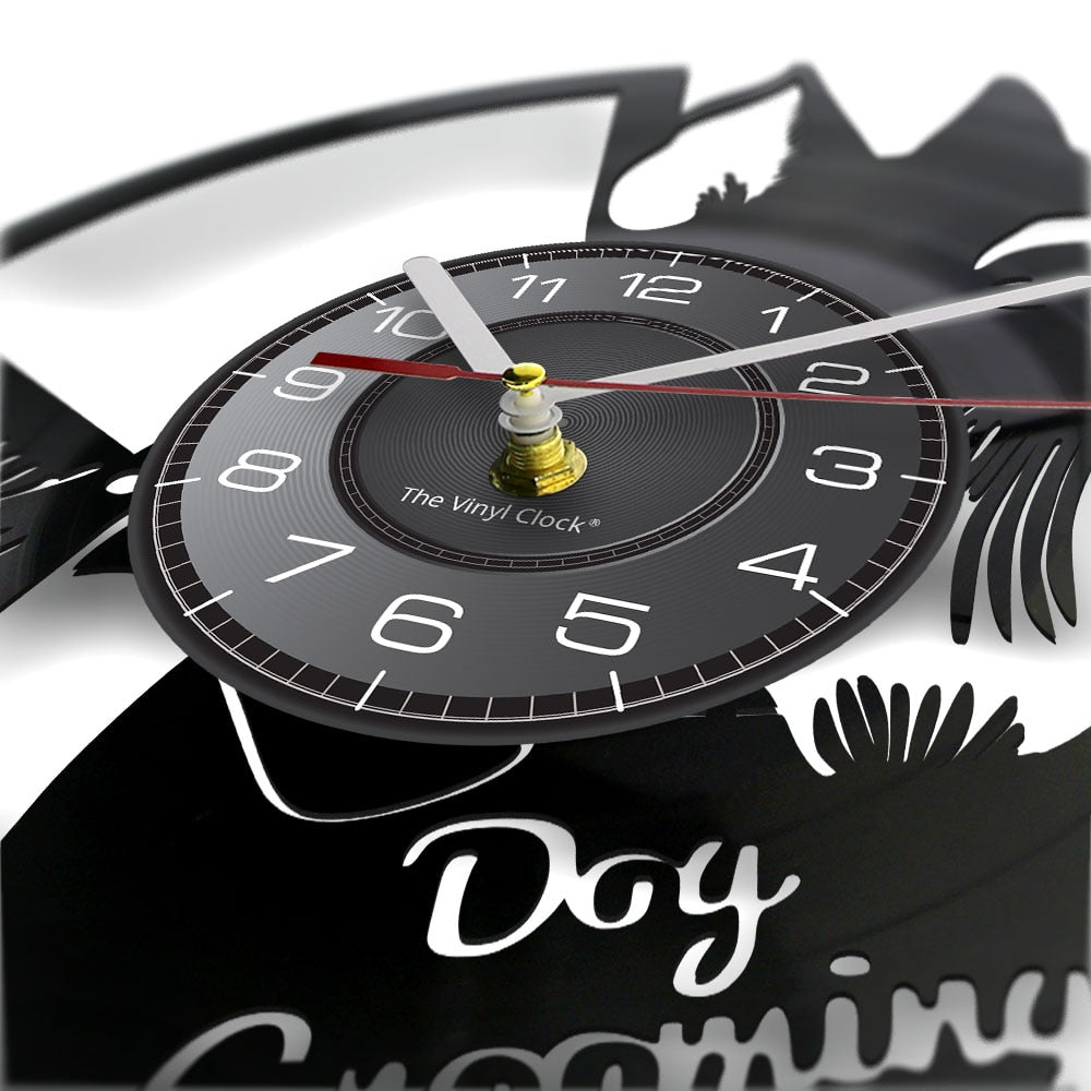 Horloge murale en vinyle Floroux Salon