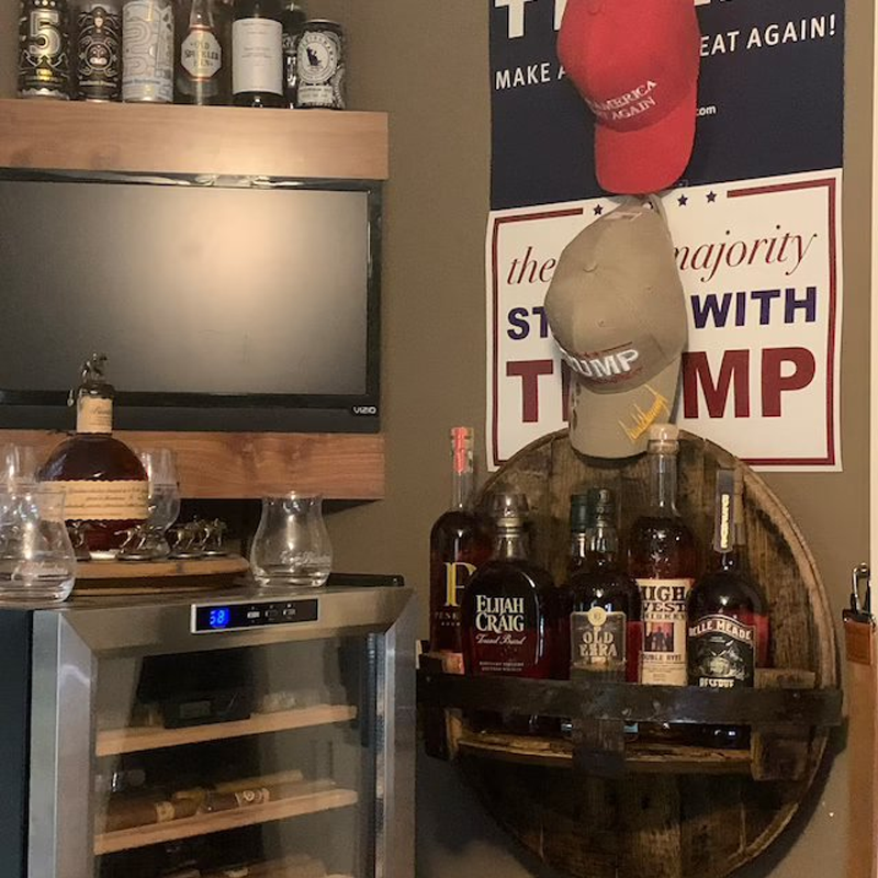 Étagère en fût de whisky Bourbon