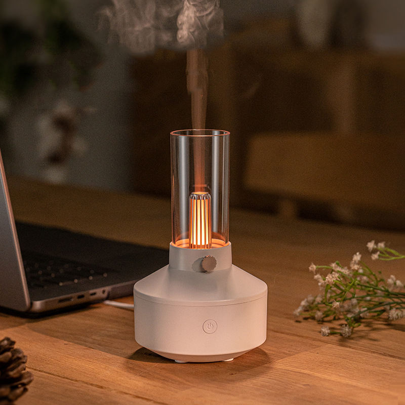 Floroux Humidificateur d'air à bougies rétro | Éclairage d'ambiance & aromathérapie | Parfait pour la maison & le bureau