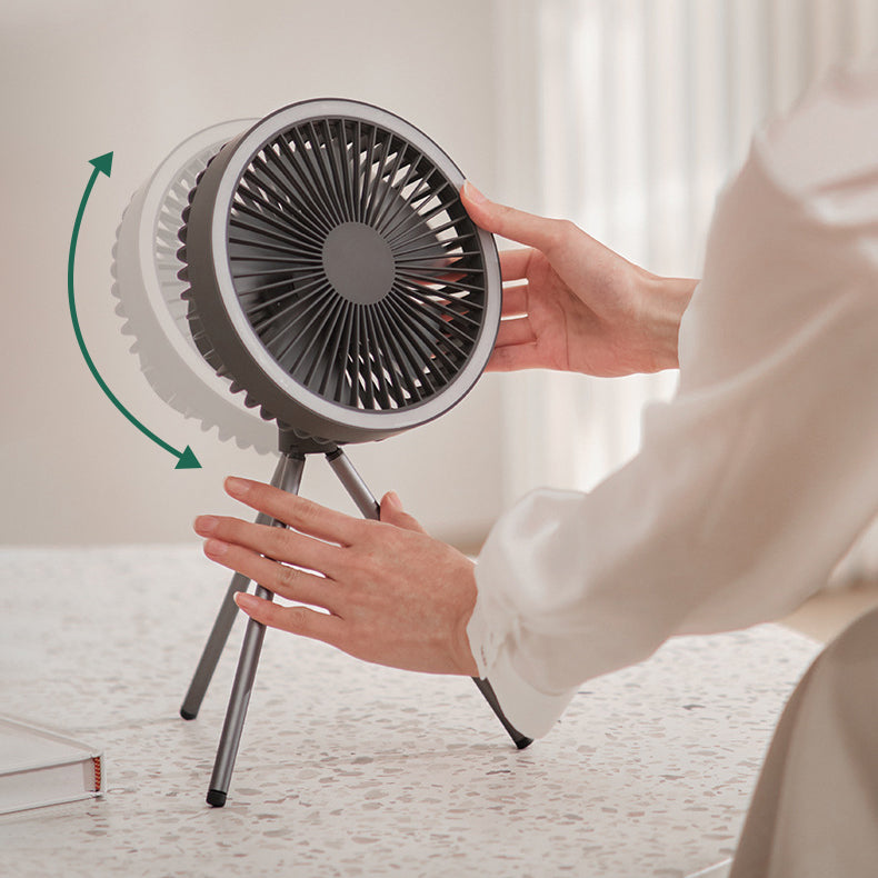 Ventilateur de camping portable avec lanterne LED