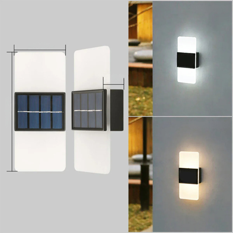 SolarWallGlow Applique murale - Lampe solaire élégante pour éclairage extérieur