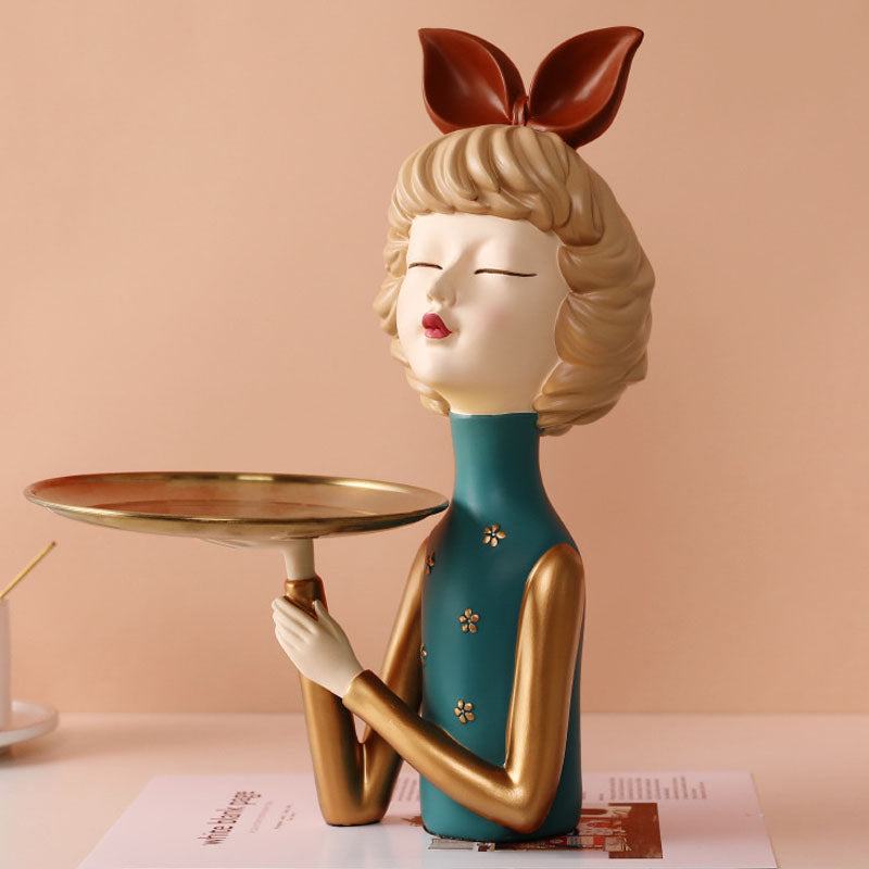 Plateau Floroux Fille Figurine Porte-clés