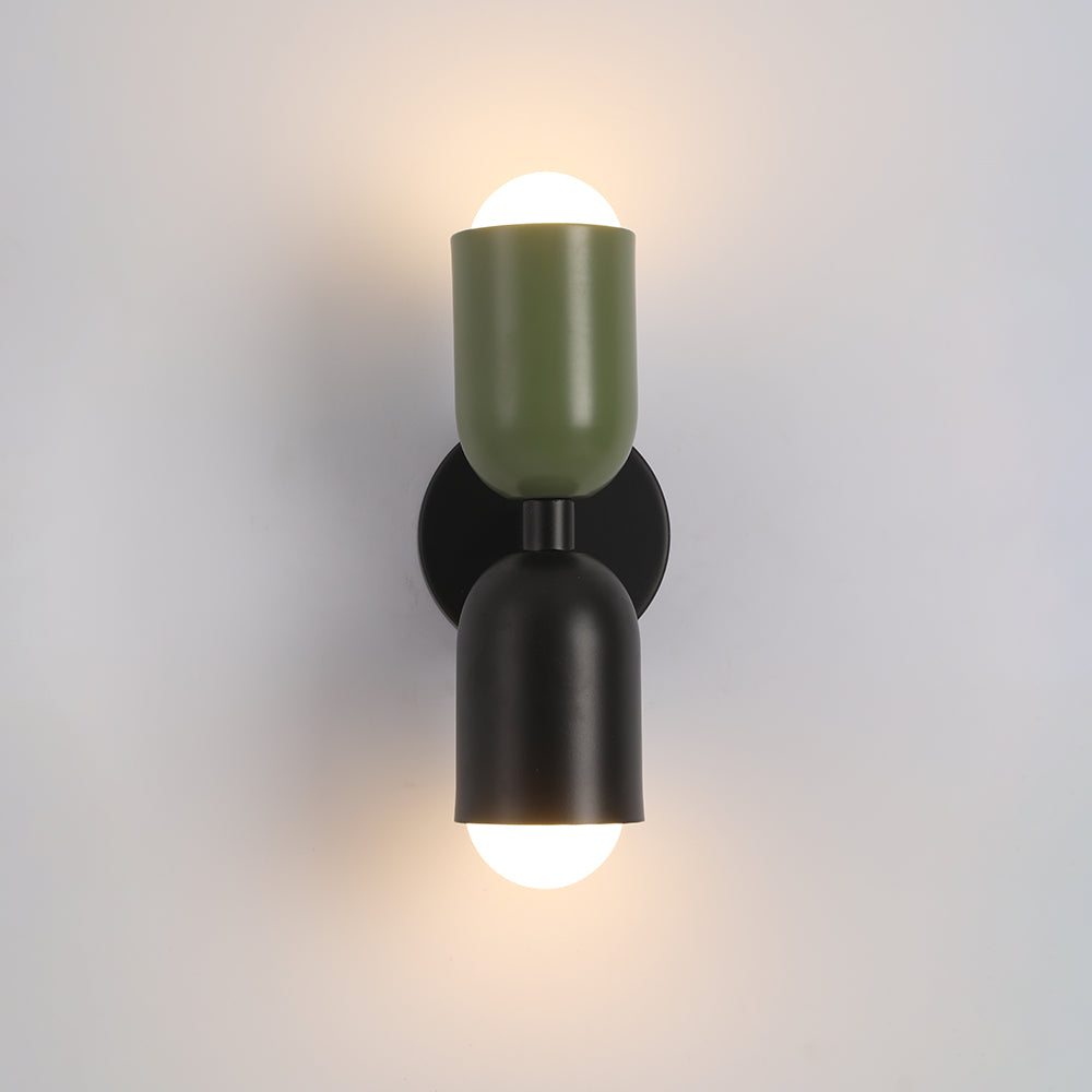 Applique Murale LED Morandi Moderne 2-flamme Noire Intérieur/Couloir Métal