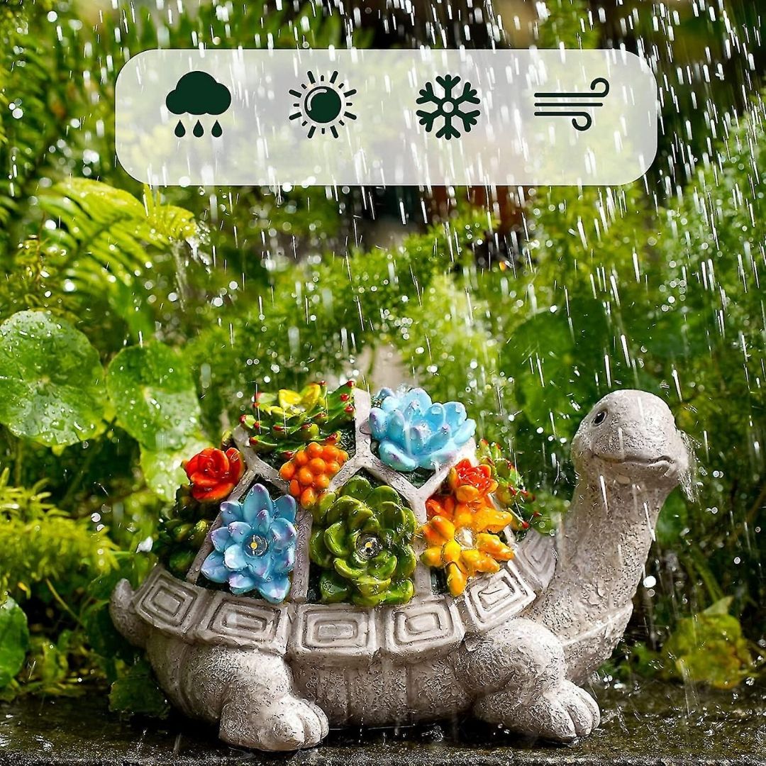 Floroux | Lampe de jardin décorative peinte à la main