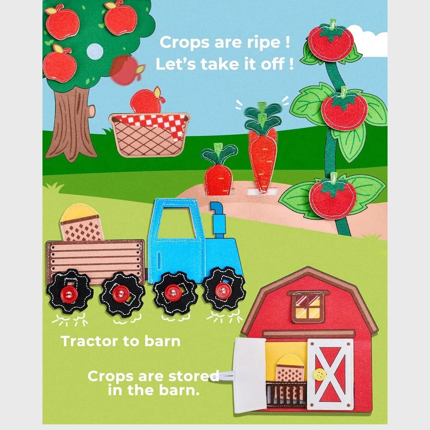 Livre créatif sur les animaux de la ferme - Pour les tout-petits et les enfants en bas âge