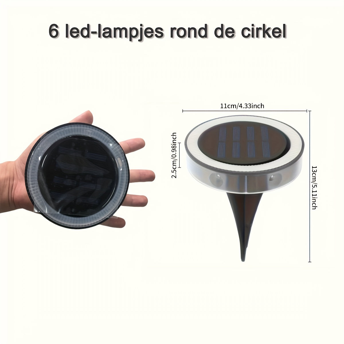 SolarGlow – 6 LED Éclairage de Jardin Extérieur
