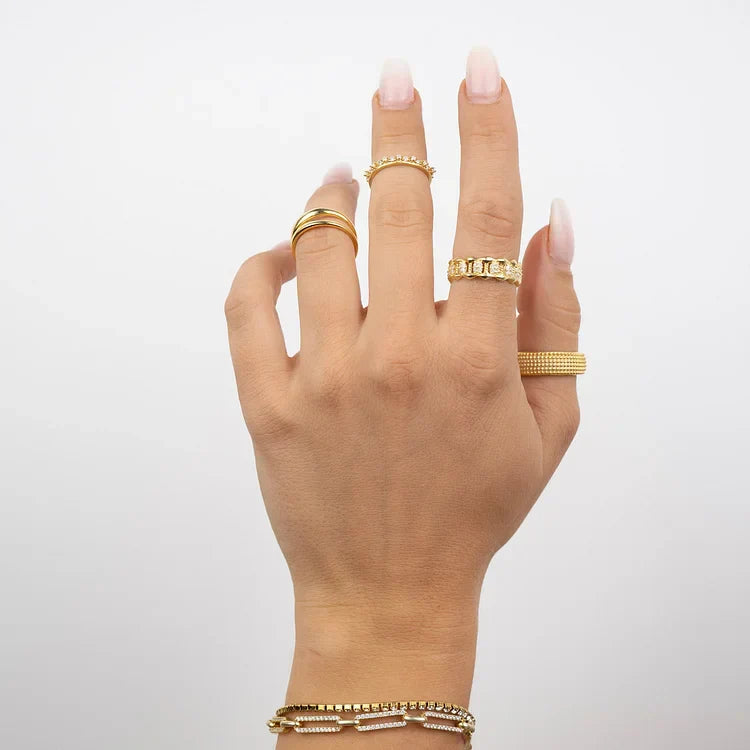Aluna Anneau Double - Accessoire Élégant et Stylé