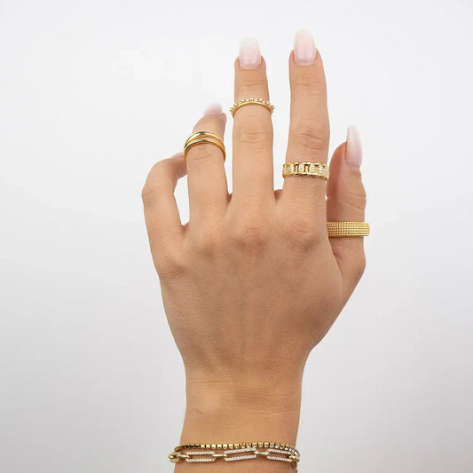 Aluna Anneau Double - Accessoire Élégant et Stylé