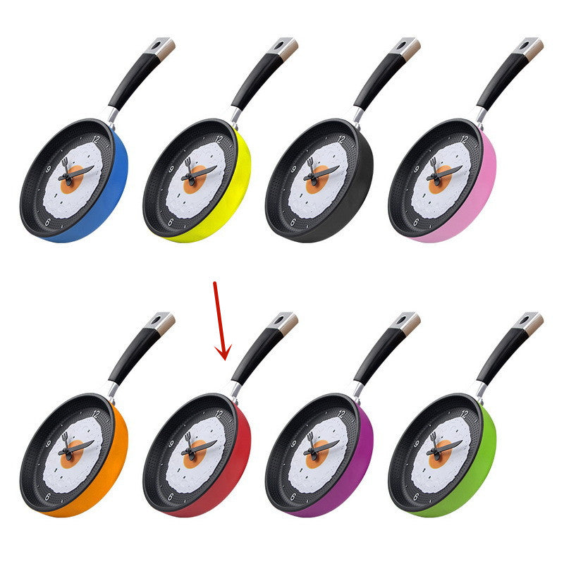 Fried Egg Wall Clock Floroux | Silent Clock | Simple Wall Clock | Creative Design for Kitchen and Home