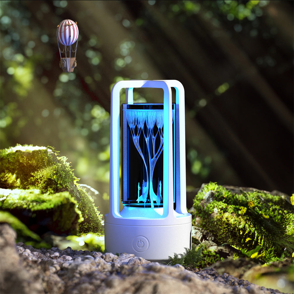 2-en-1 Lumière de nuit en cristal naturel blanc et haut-parleur Bluetooth Lampe de bureau