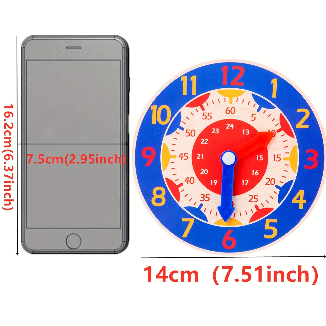 Floroux pour enfants - horloge d'apprentissage pour apprendre l'heure, parfaite en tant que cadeau de Noël et d'Halloween