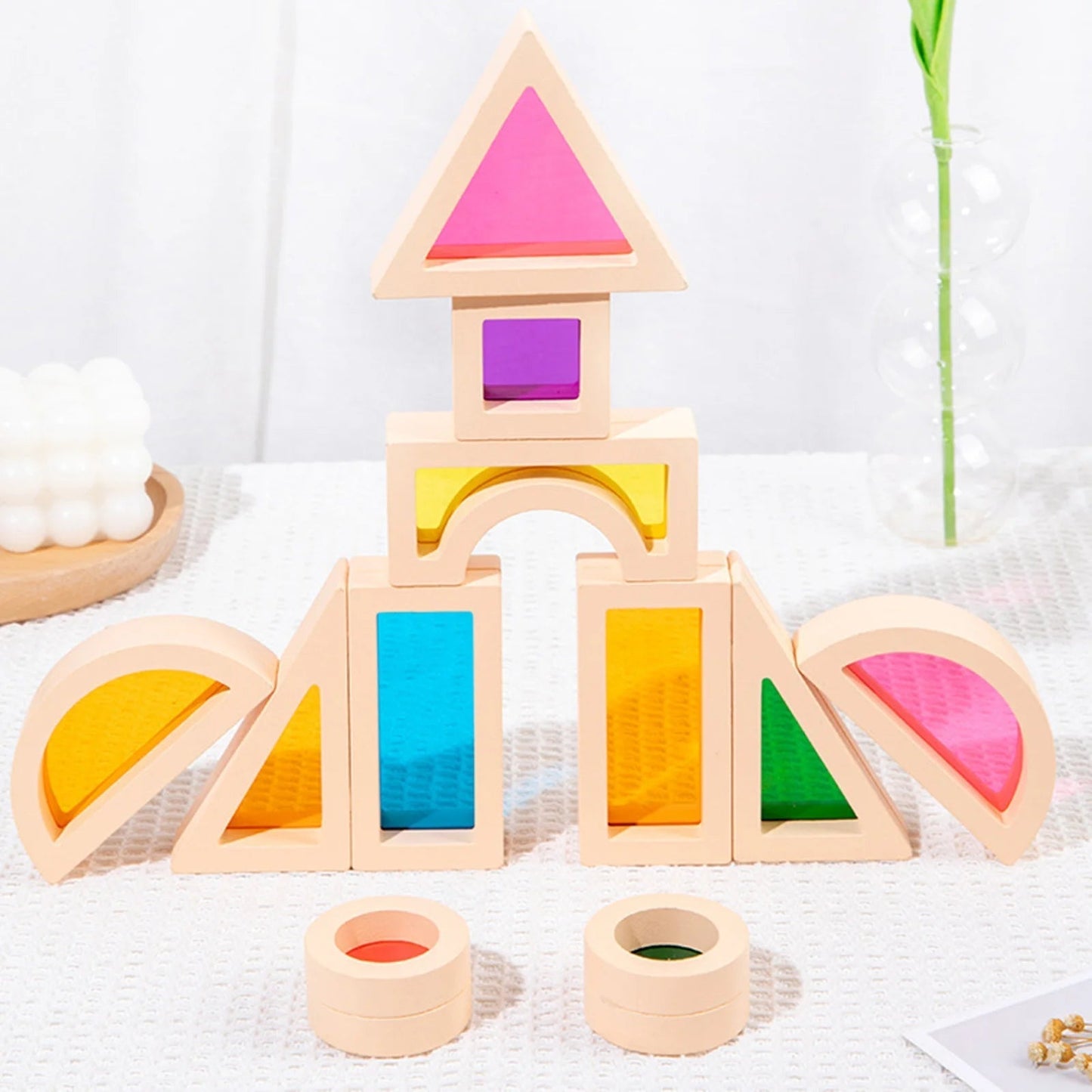 CreativeBlocks – Blocs de jeu en bois colorés pour enfants