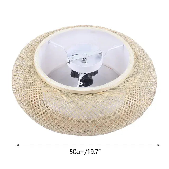 ÉcoLumi – Plafonnier Encastré en Bambou Naturel