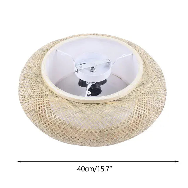 ÉcoLumi – Plafonnier Encastré en Bambou Naturel