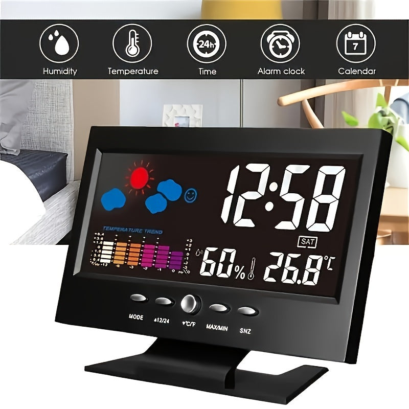 SilentTime Clock – Montre Numérique Élégante de Résistance et de Surveillance Climatique