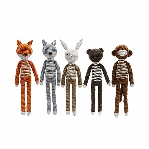 Floroux - Jouet câlin en crochet à la main en forme de renard pour enfants