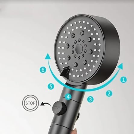AquaFlex – Luxe Douchette Noire avec Haute Pression