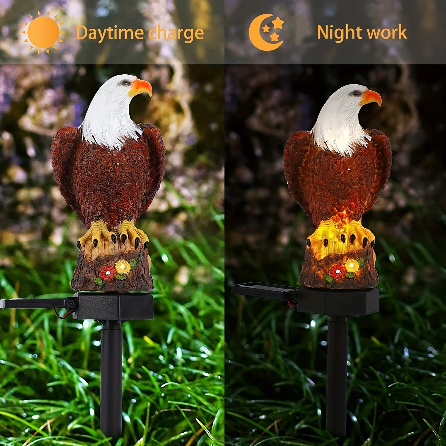 SolarGlow Eagle - Lampe solaire élégante pour l'éclairage de jardin