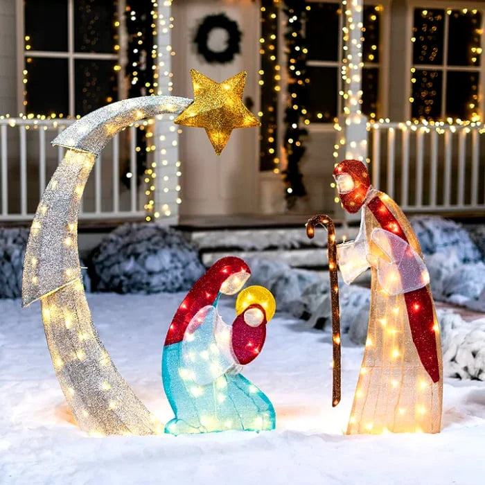 Floroux - Décoration de jardin LED blanc chaud