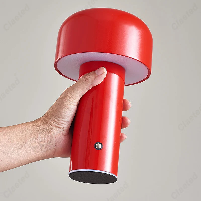 Lampe de table champignon designer italien - Lampe de nuit portable sans fil à toucher