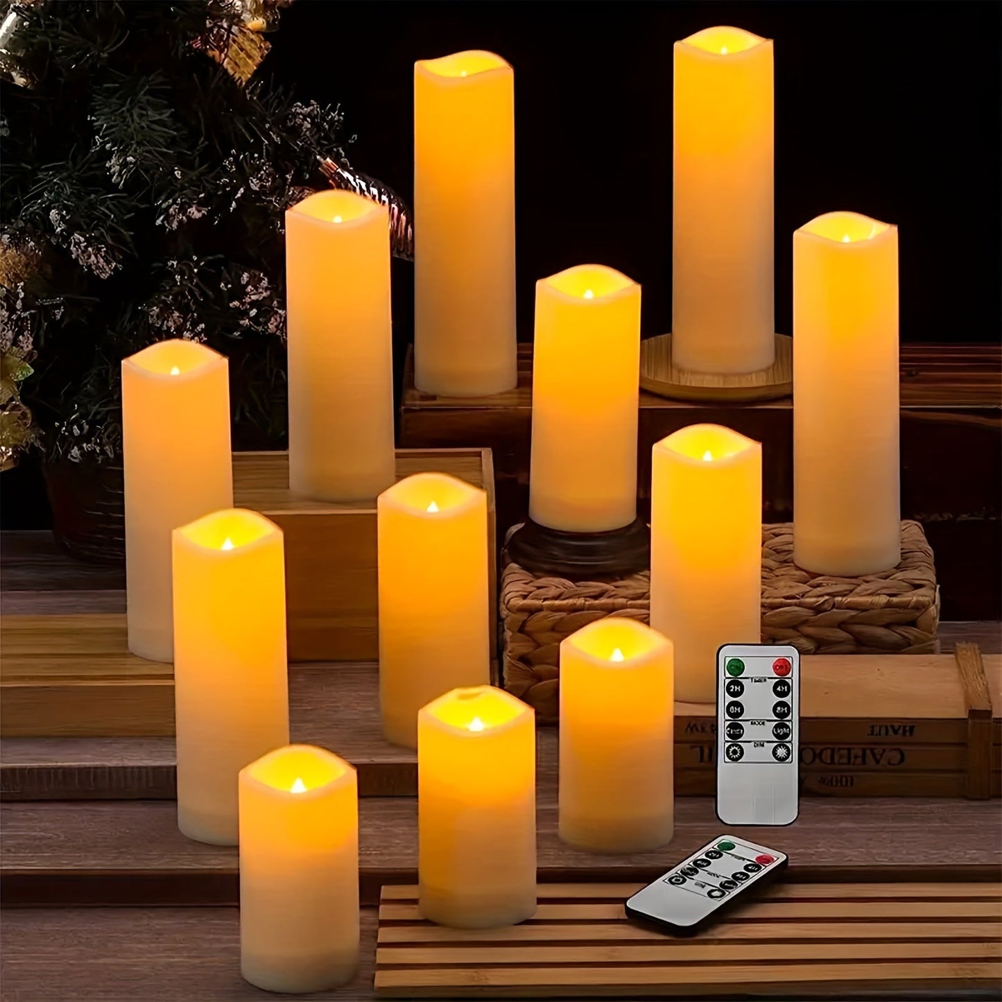 FlameFree - Ensemble de bougies LED étanches avec télécommande