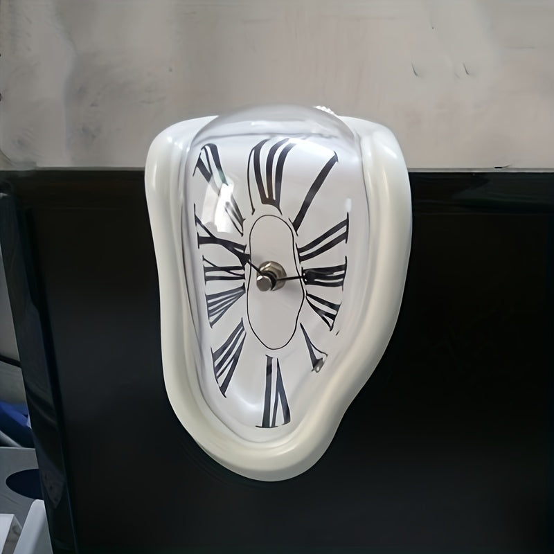 Horloge murale romaine courbée Floroux - Horloge fondante atmosphérique pour la décoration intérieure