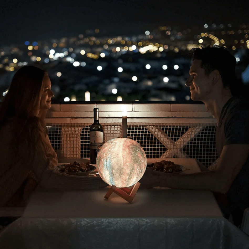 Floroux Galaxy Moon Lamp | 3D Printed LED Moon Lamp | Color Changing | Touch and USB Charge | Ambient Light for Home