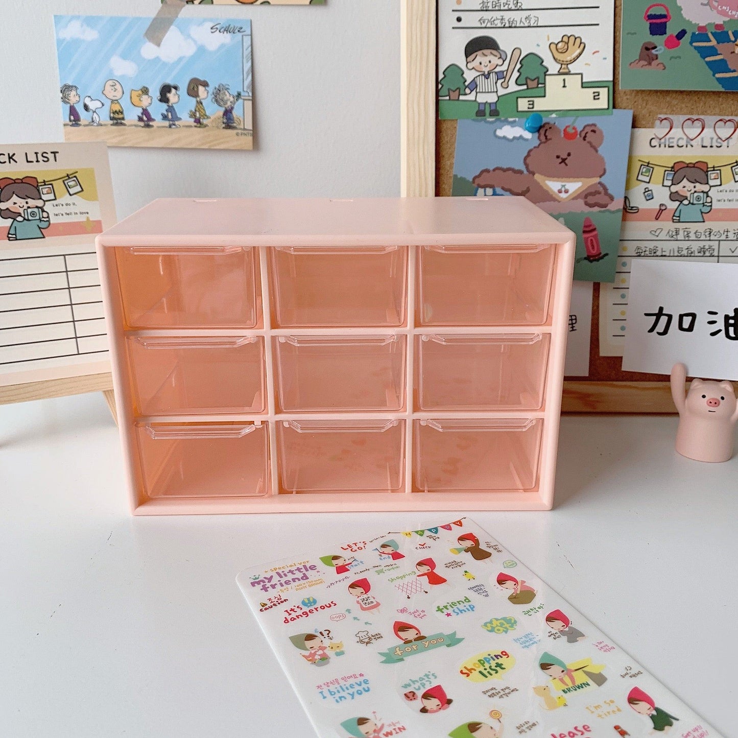 Tiroir anti-poussière Floroux Grid pour rangement de bureau