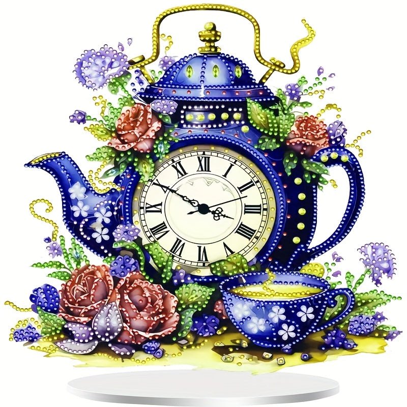 DecoClock - Horloge Théière Acrylique Élégante