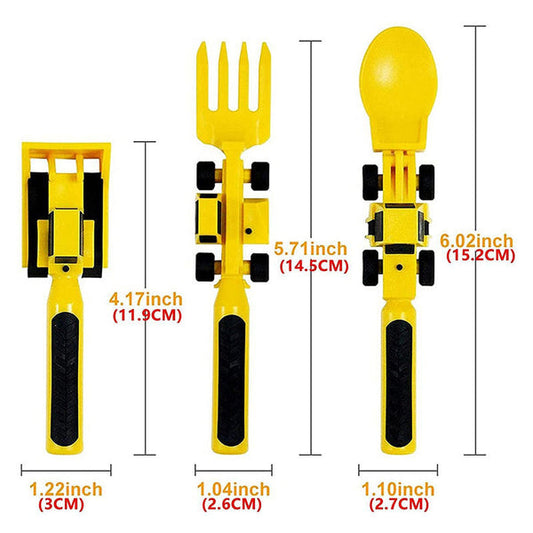 ConstructoFork - Ensemble de couverts pour enfants robuste pour la construction