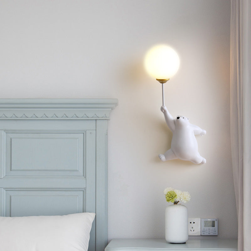 Floroux – Applique LED en résine et acrylique pour chambre d'enfants