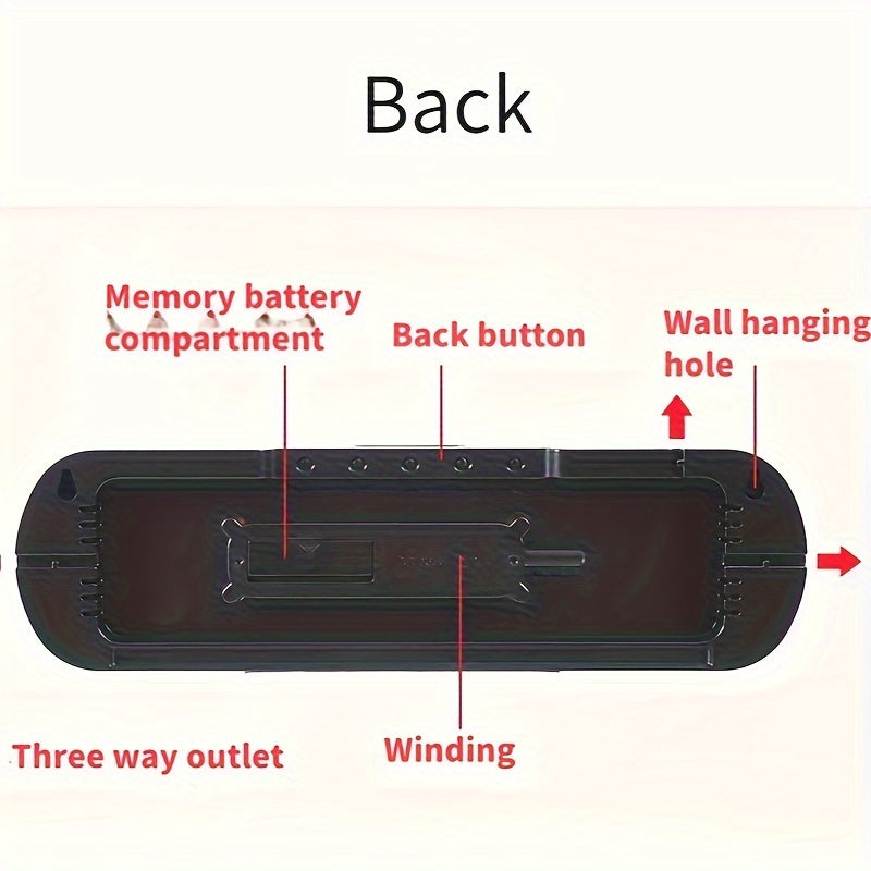 LumoView Horloge - Montre murale LED intelligente avec date et température
