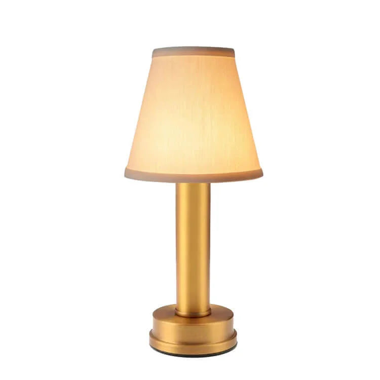 Floroux – Lampe de table sans fil chic avec surface métallique douce