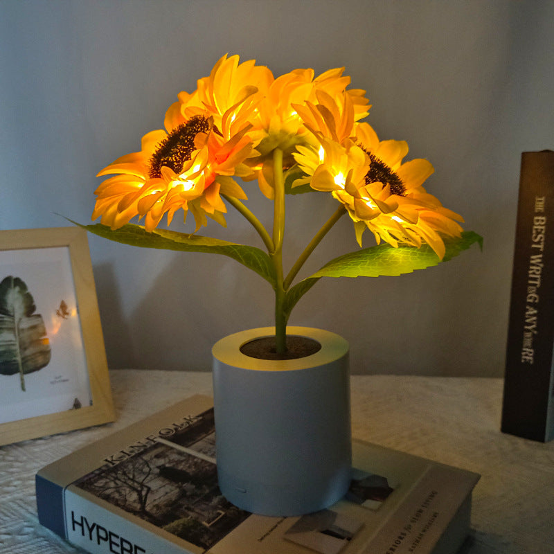 Floroux – Lampe de table LED fleurs rayonnantes pour une pièce confortable et stylée